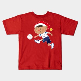 England football Christmas elf. Football World Cup soccer t-shirt Kids T-Shirt